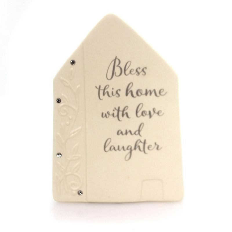 Foundations Bless Home Plaque Housewarming Welcome  -  Decorative Figurines