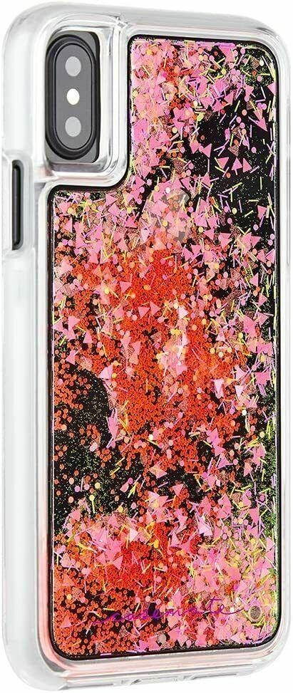 Case-Mate Waterfall Cascading Liquid Giltter Case for iPhone X - Pink Glow