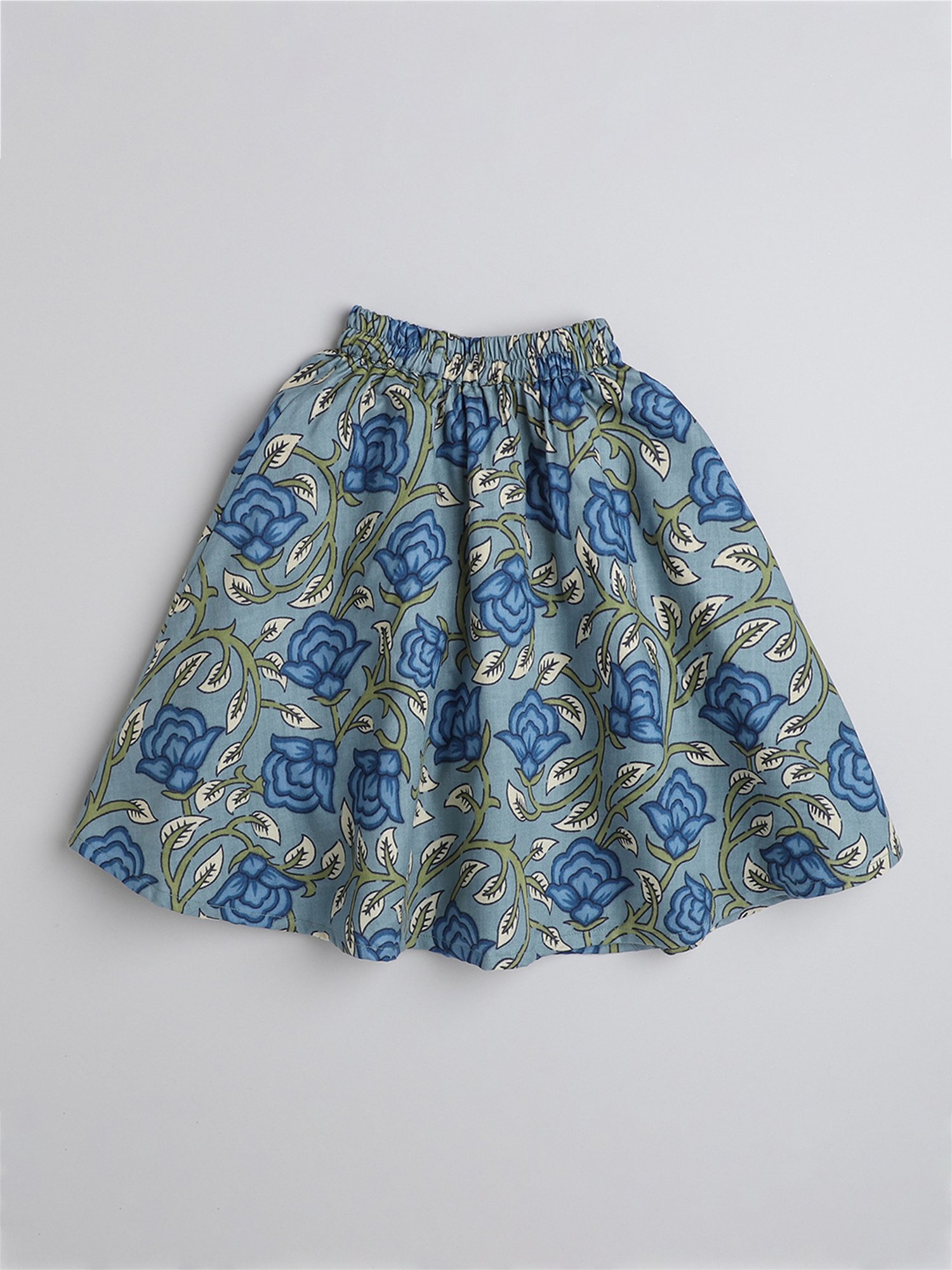 Many Frocks Kids Blue Embellished Ghagra with Choli