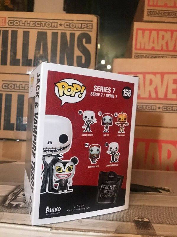 NYCC Funko Pop Disney Jack & Vampire Teddy nightmare Before Christmas sdcc 2016