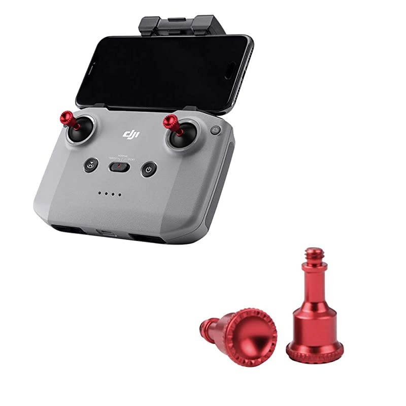 Mavic Air 2 Mini 2 Thumb Rocker CNC Aluminum Alloy Joystick for DJI Mavic Air 2 Mini 2 Remote Controller Red