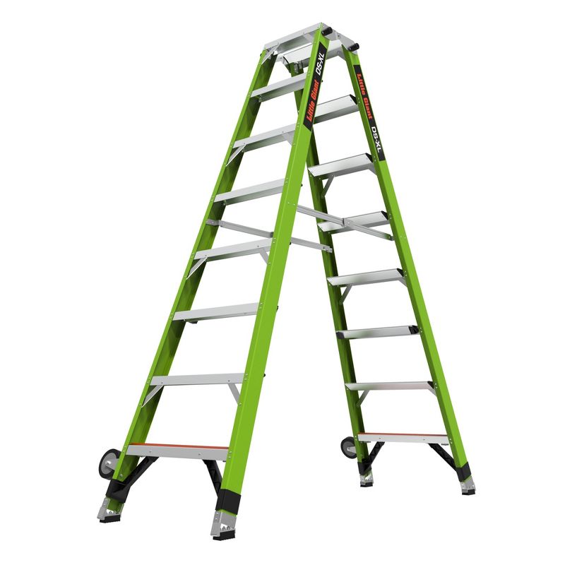 Little Giant Ladder Systems 8' 375lb ANSI Type IAA rated Double-Sided Ladder Apple Green