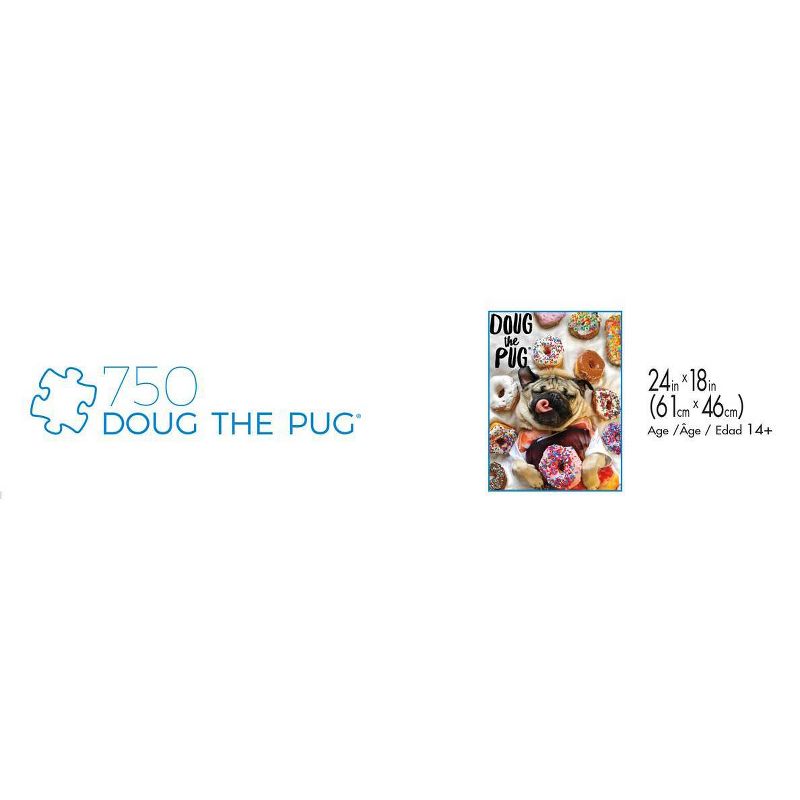 Buffalo Games A Dog's Life: Doug The Pug - Donut Doug Puzzle 750pc