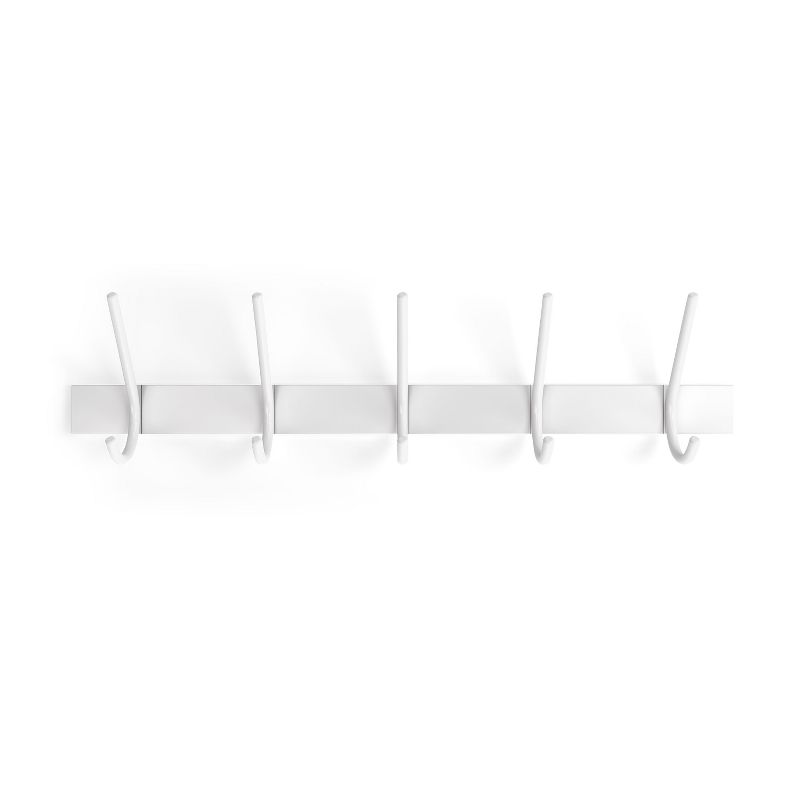 Union & Scale Wall Racks, White, Zinc/Wood UN58026