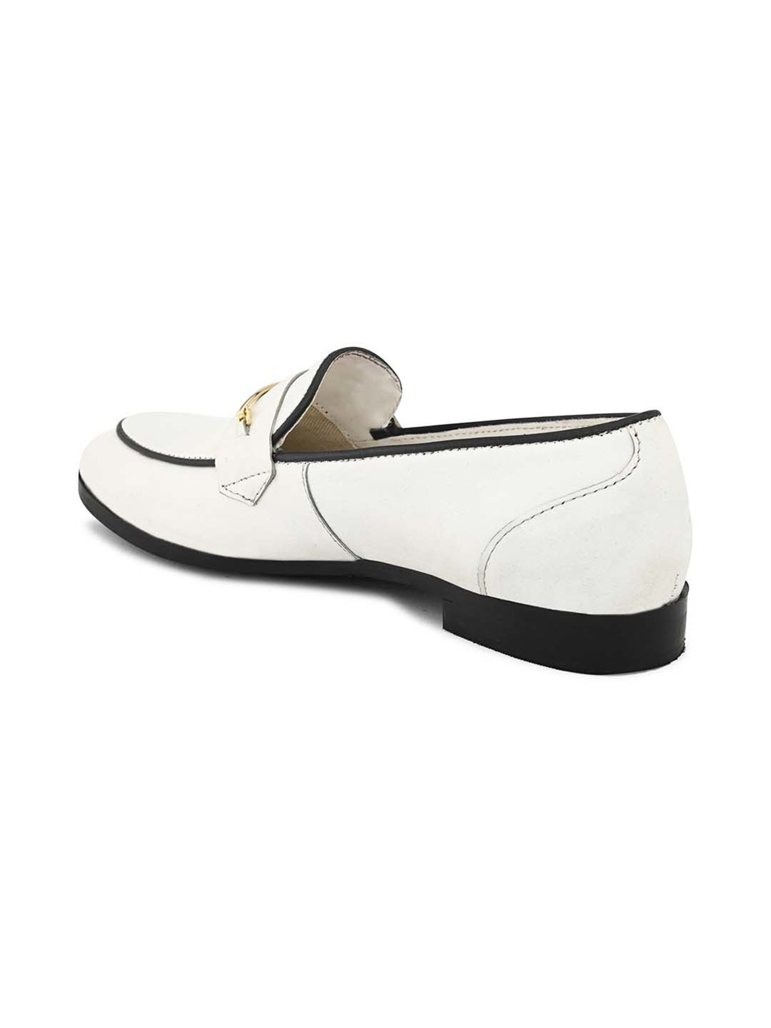 Carlo Romano Women's White Casual Loafers