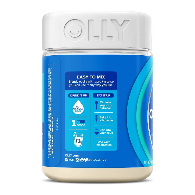 OLLY Collagen Peptides Powder for Hair, Skin and Nails - Unflavoured - 7.4oz