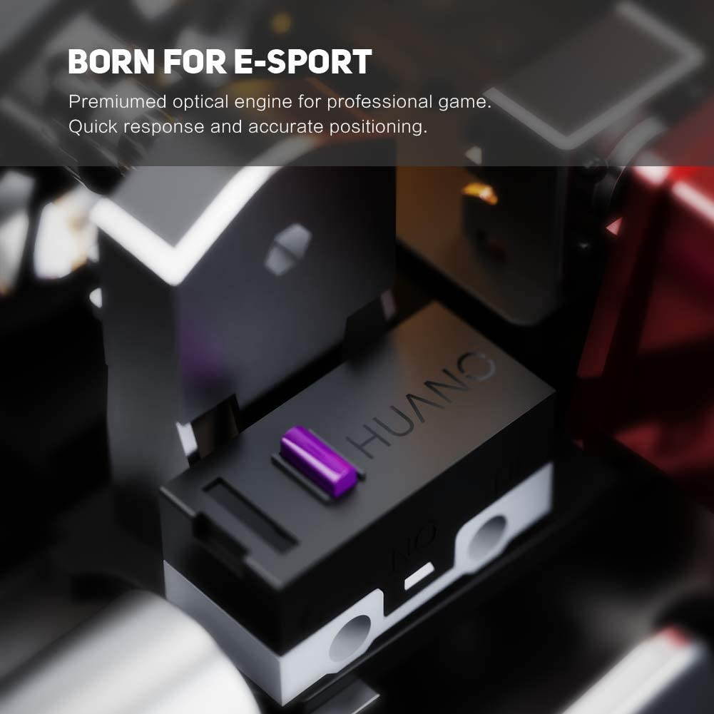 Gaming Mouse,  Wired Mouse for Office or FPS Gamers, Adjustable Mouse Length & 7 Programmable Buttons, Up to 7200 Adjustable DPI, Iron Grey