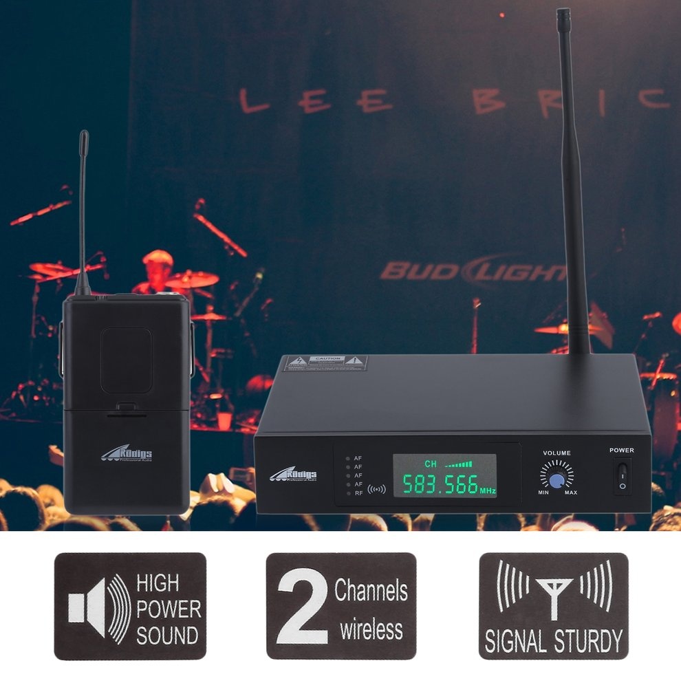 Headphone RADIGS RWM60U UHF Headset Wireless Microphone System,black