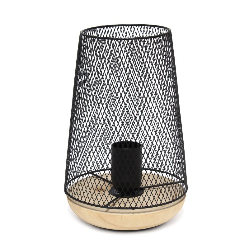 Wired Mesh Uplight Table Lamp Black - Simple Designs