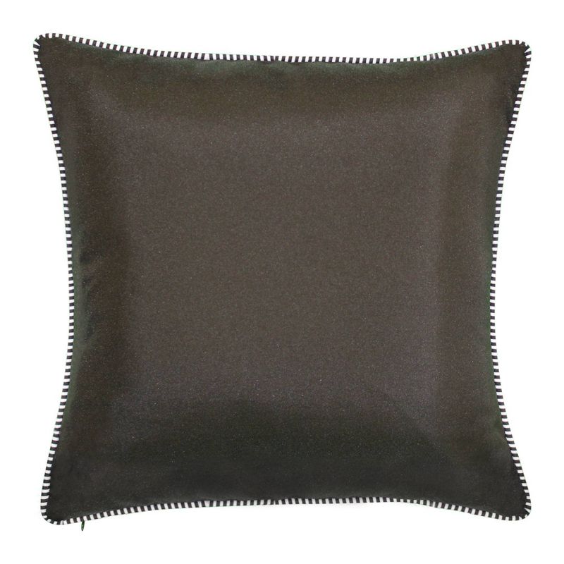 18" x 18" Striped Floral Roses Decorative Patio Throw Pillow - Edie@Home