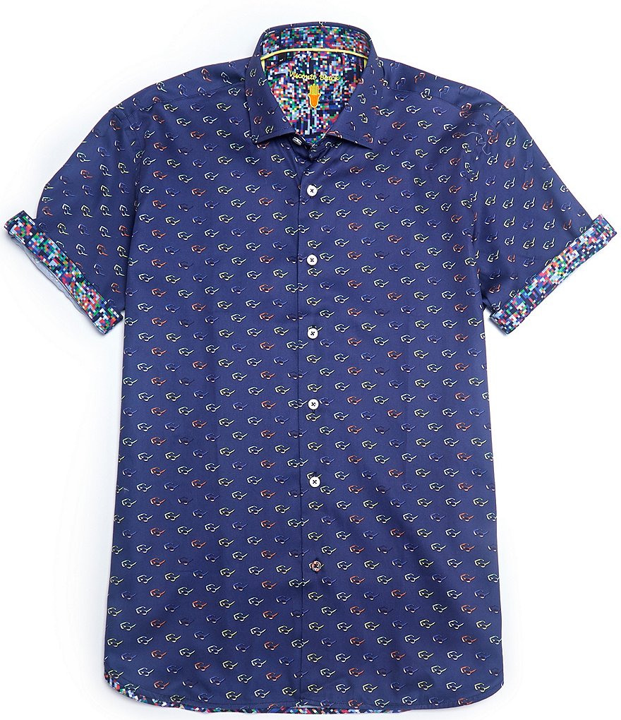 Visconti Sunglasses Print Short-Sleeve Woven Shirt