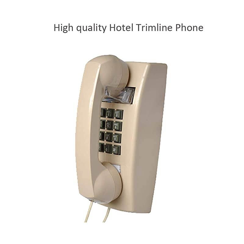 Corded Wall Phone, Analog Wall Mount Phone with Cord, Vintage Wall Mounted Telephones Landline with Loud Traditional Phone Ringer and Handset Volume Control- Wall Mount Jack Required