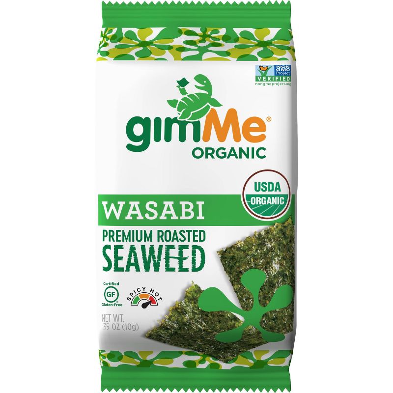 Gimme Organic Roasted Seaweed Snack Wasabi - 0.35oz
