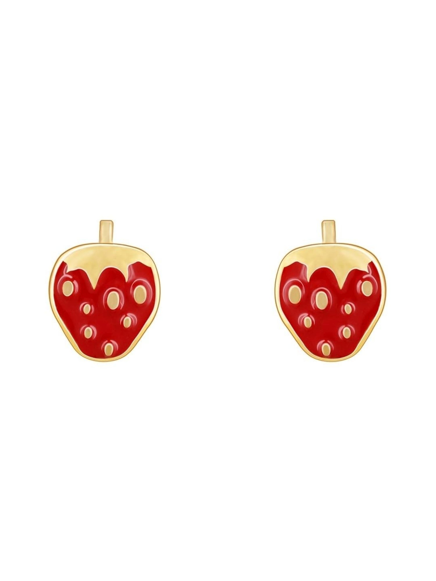 GIVA 92.5 Sterling Silver Cute Strawberry Earrings for Kids