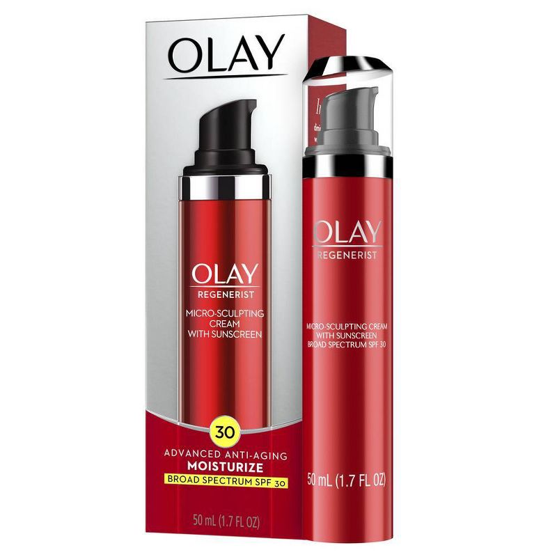 Olay Regenerist Micro-Sculpting Cream Moisturizer with Sunscreen Broad Spectrum SPF 30 - 1.7 fl oz