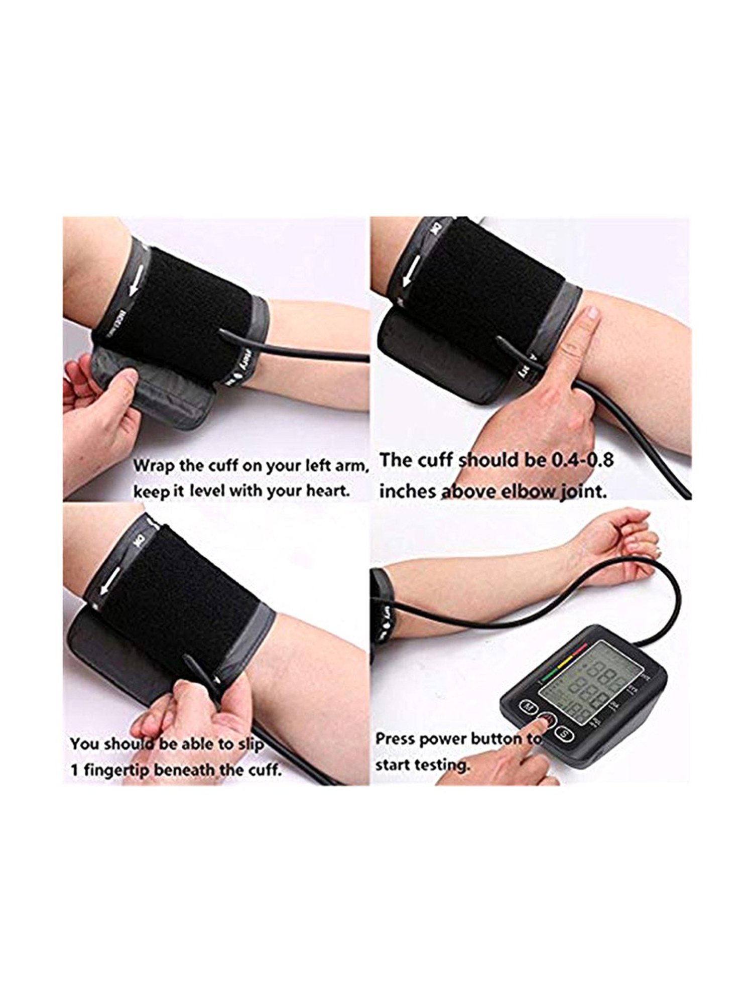 MCP BP113 Digital Blood Pressure Monitor with Backlight and charging USB Port (Black)