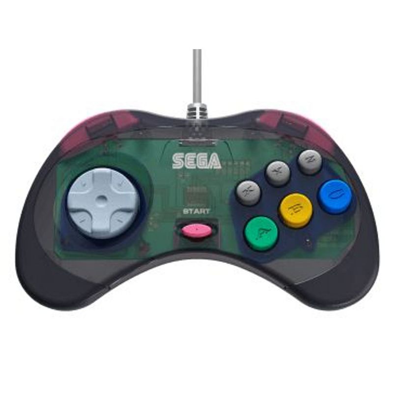 Retro-Bit SEGA Saturn Control Pad (USB Port) Compatible with PC, Black