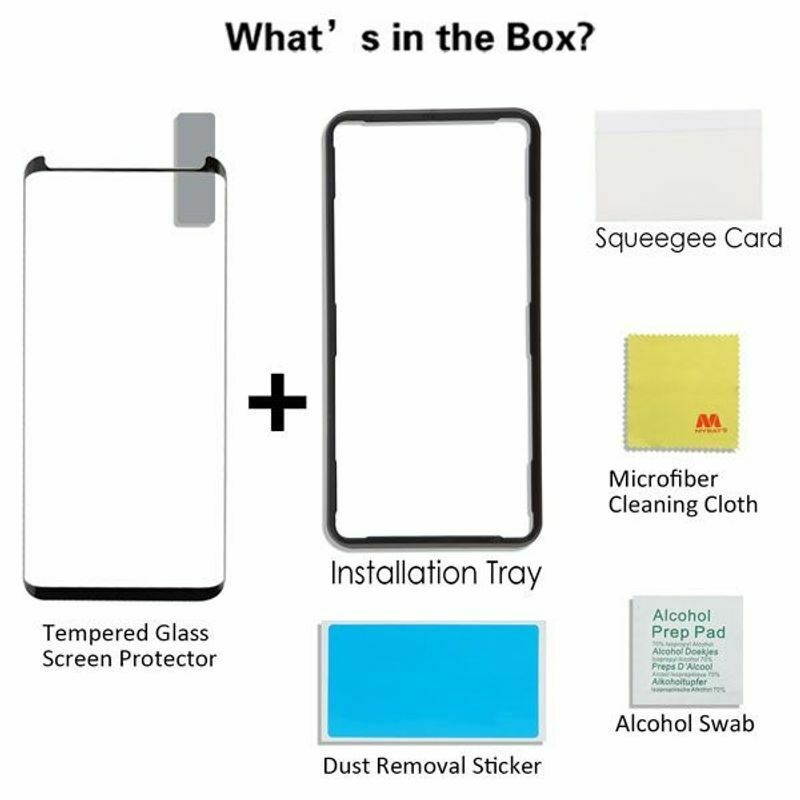 Clear Tempered Glass Screen Protector For  Galaxy S8 Plus S8+ Black