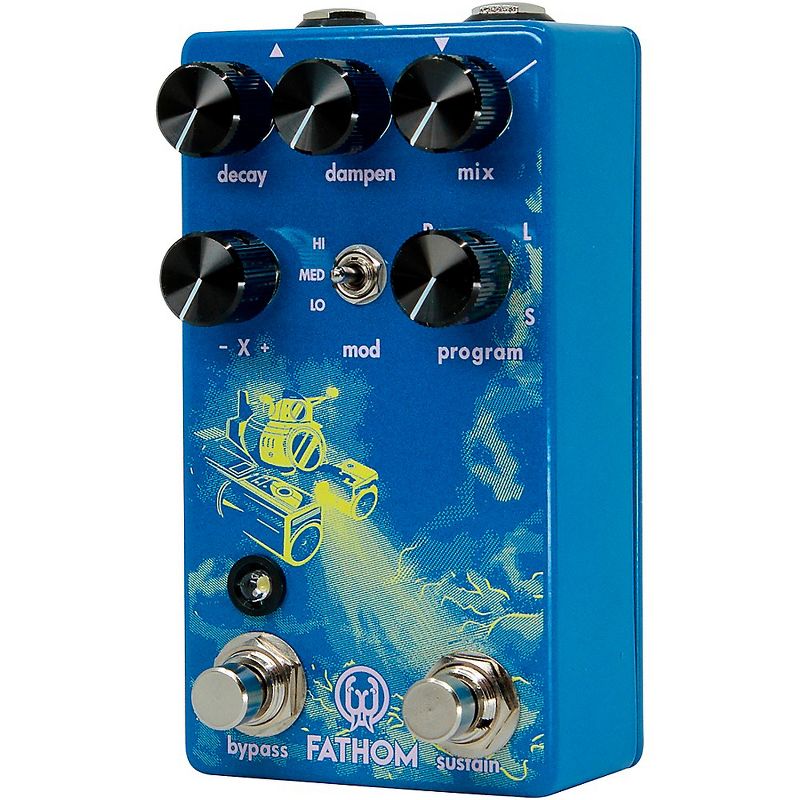 Walrus Audio Fathom Multi-Function Neon Reverb Effects Pedal