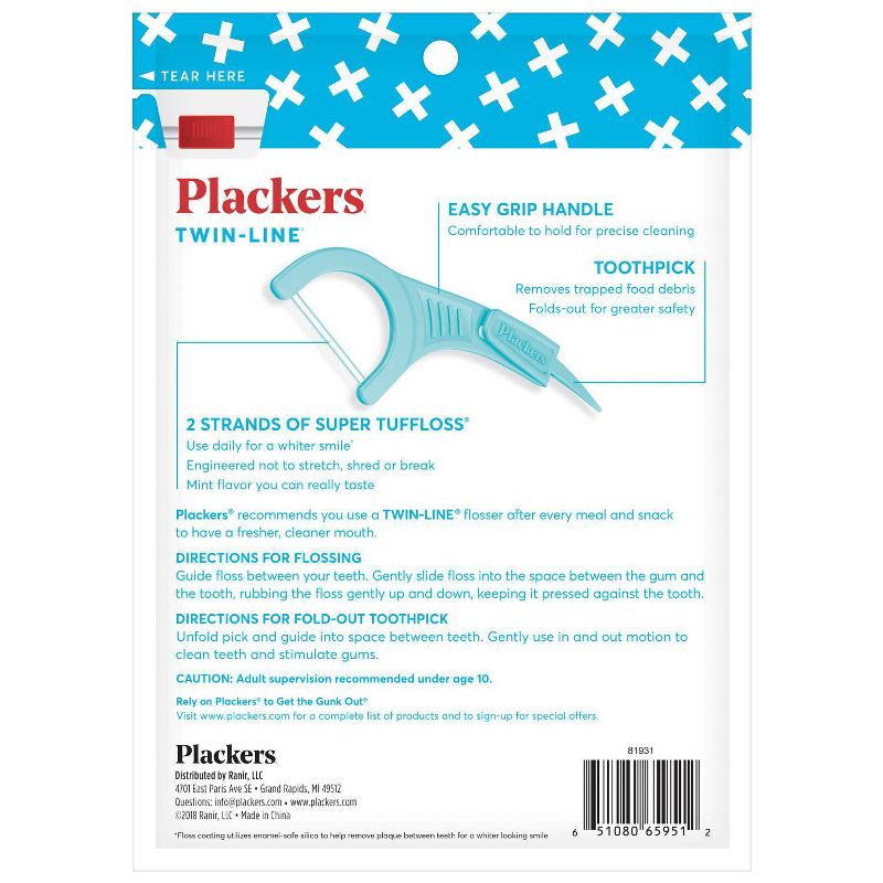 Plackers Twin Line Flosser - 90ct/4pk