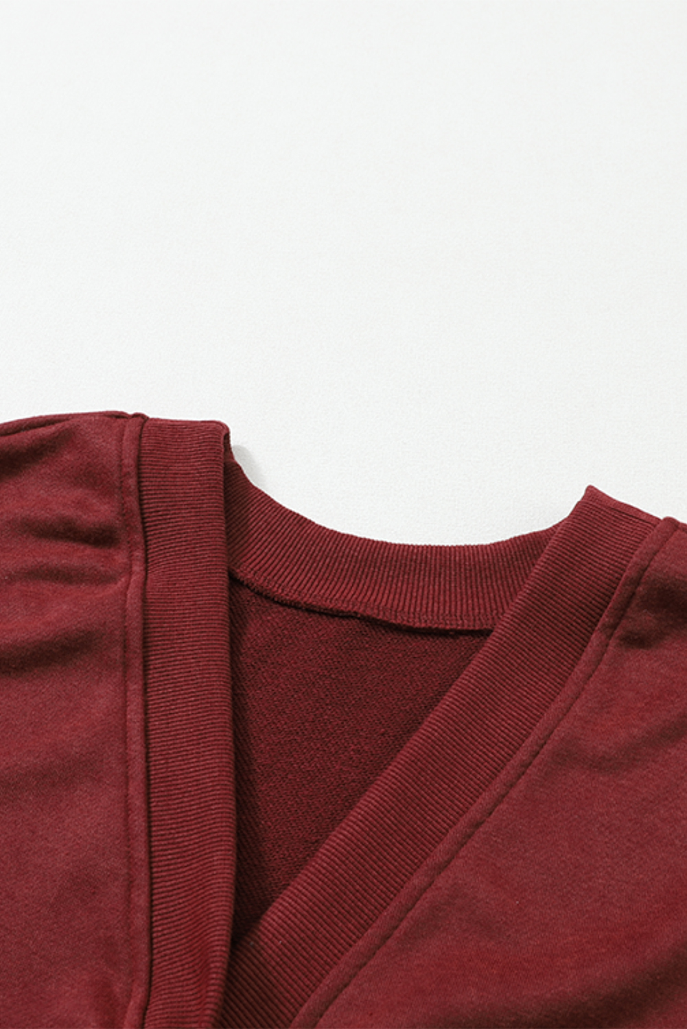 Red Mineral Wash Twist Backless Oversized Sweatshirt