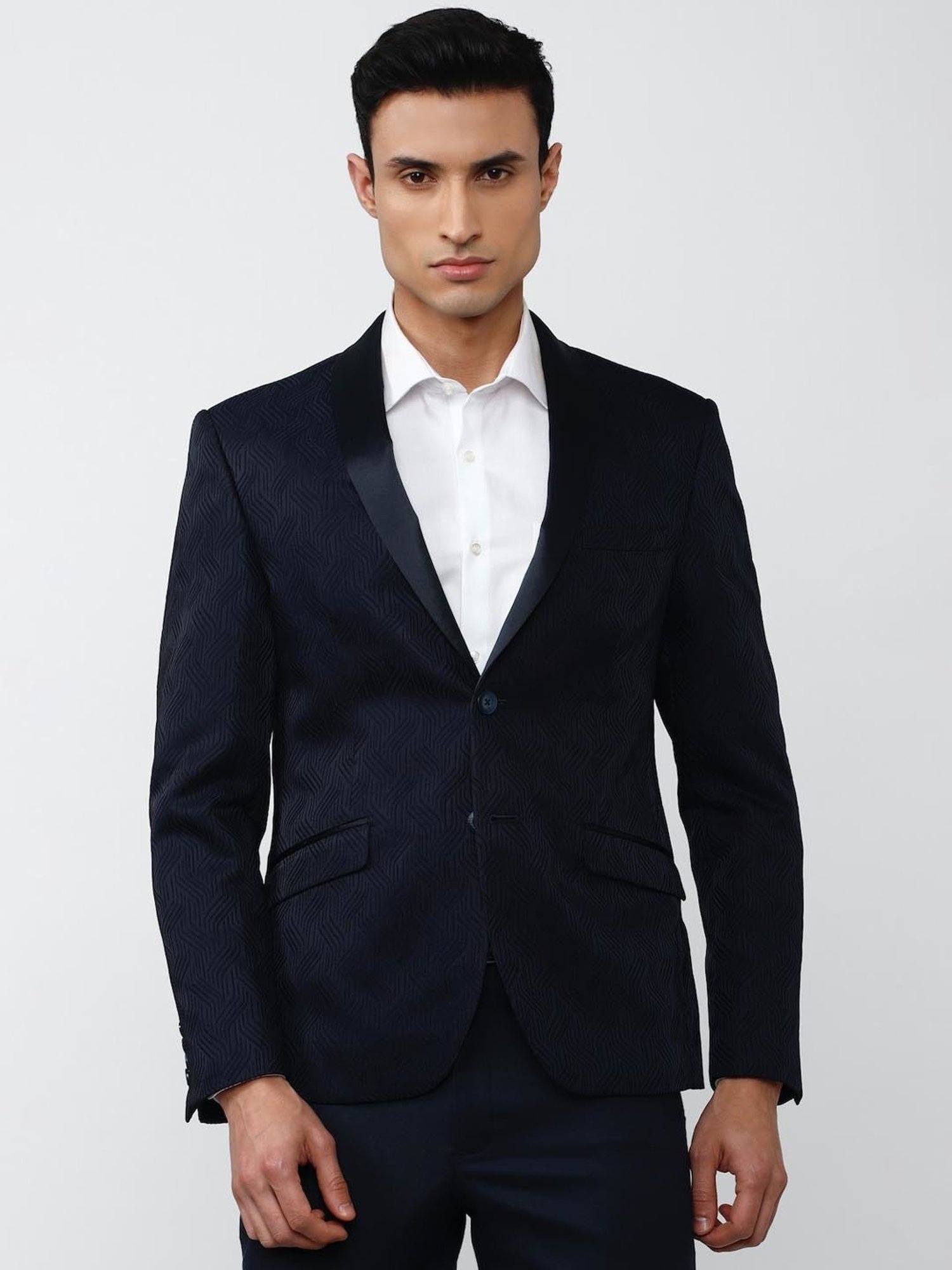 Louis Philippe Light Blue Regular Fit Blazer