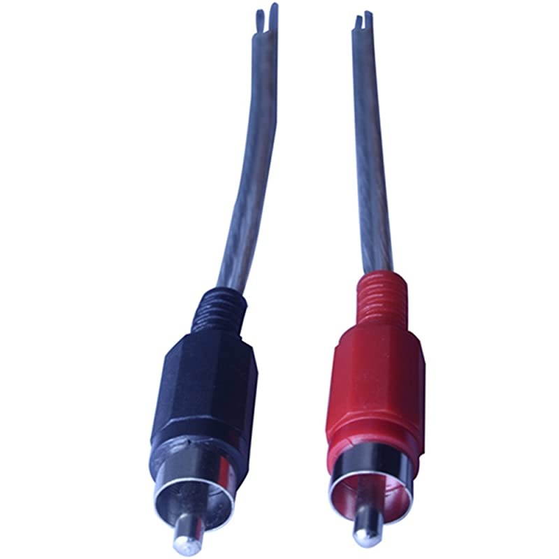 Adapter Cable from Speaker Wires to RCA PlugRCA Plug CableRCA Plug Adapter Speaker Wire Pair with RCA Males BlackRed
