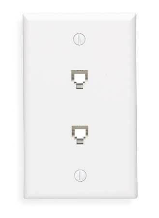 Standard Duplex Flush Mount Jack White