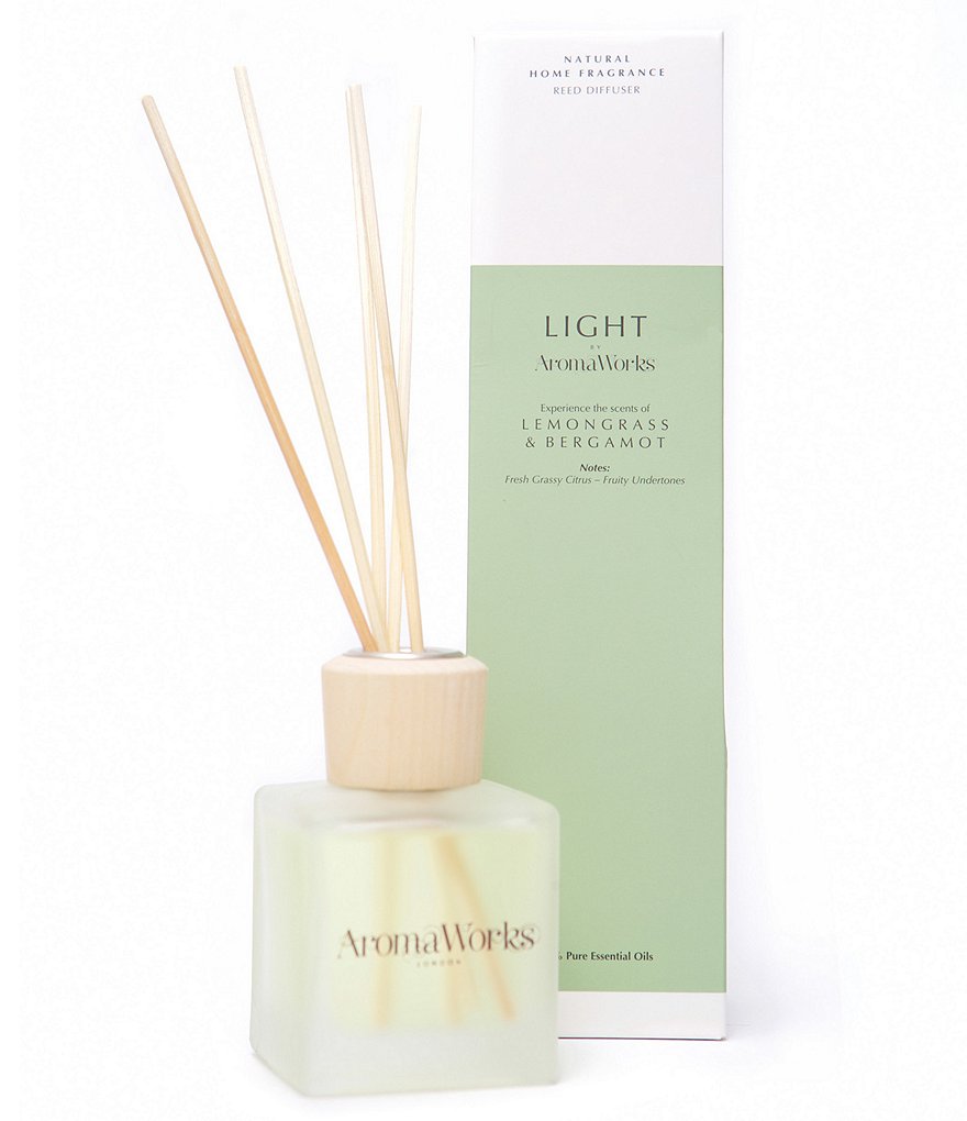 AromaWorks London Light Range - Small Lemongrass & Bergamot Reed Diffuser