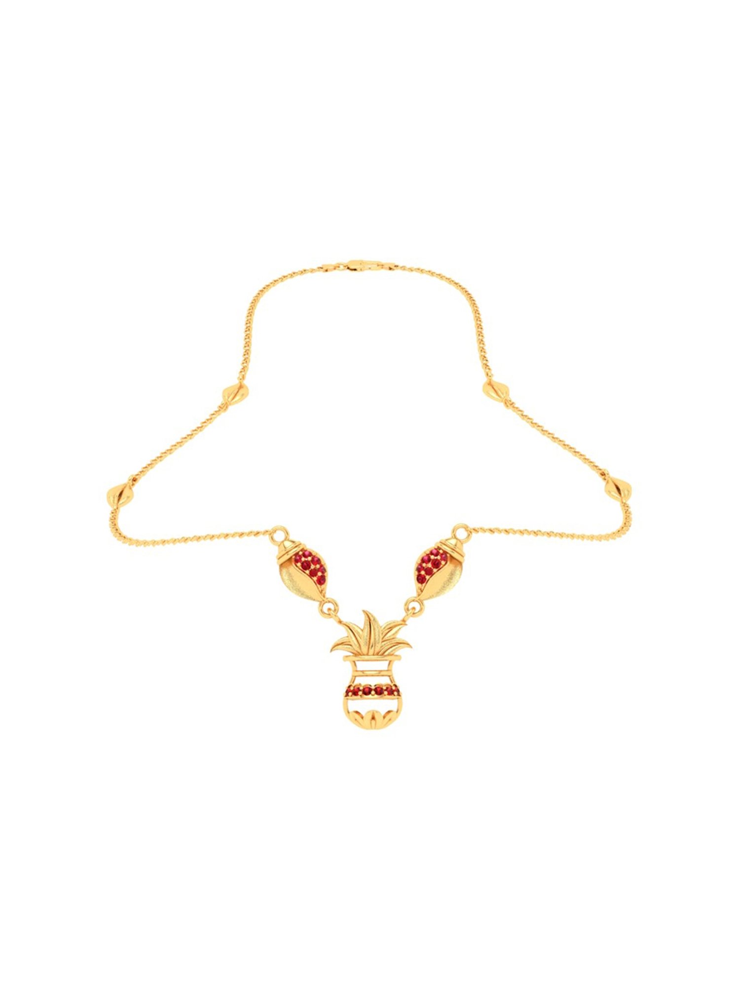 P.C. Chandra Jewellers 18k Yellow Gold Designer Kalash Necklace