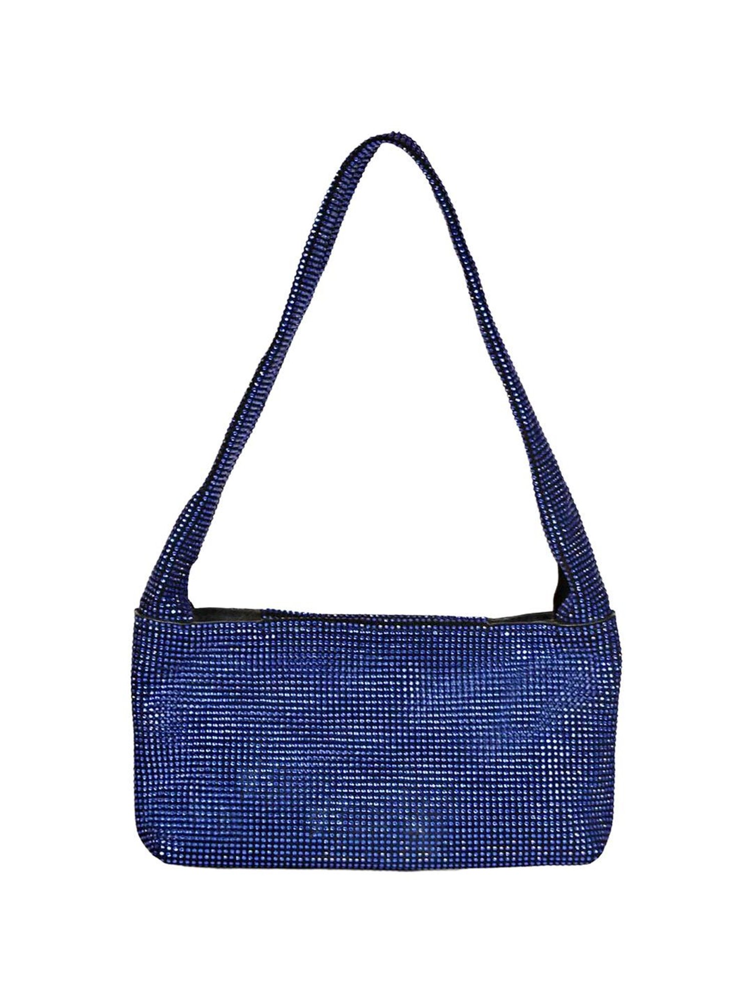 Saint G Blue Embellished Medium Shoulder Handbag