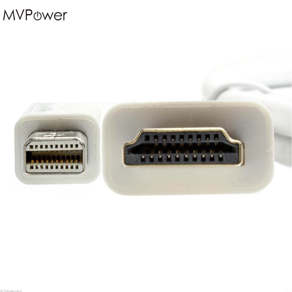 MVPower 5M Mini Display Port DP to HDMI TV HDTV Cable Cord Adapter Audio Video Cables for MacBook Pro Portable