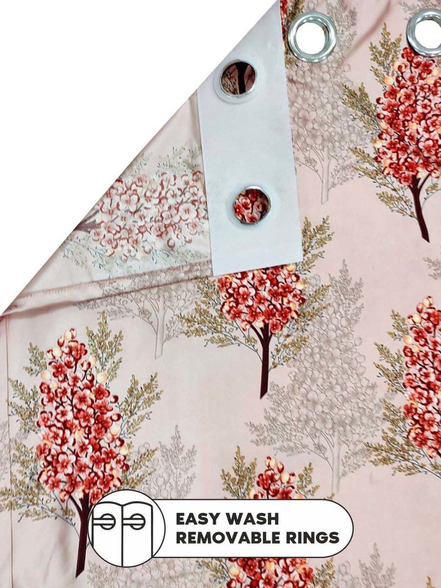 Bianca VILLA C`ESTA Red Faux Silk 5 Ft. Window Curtain