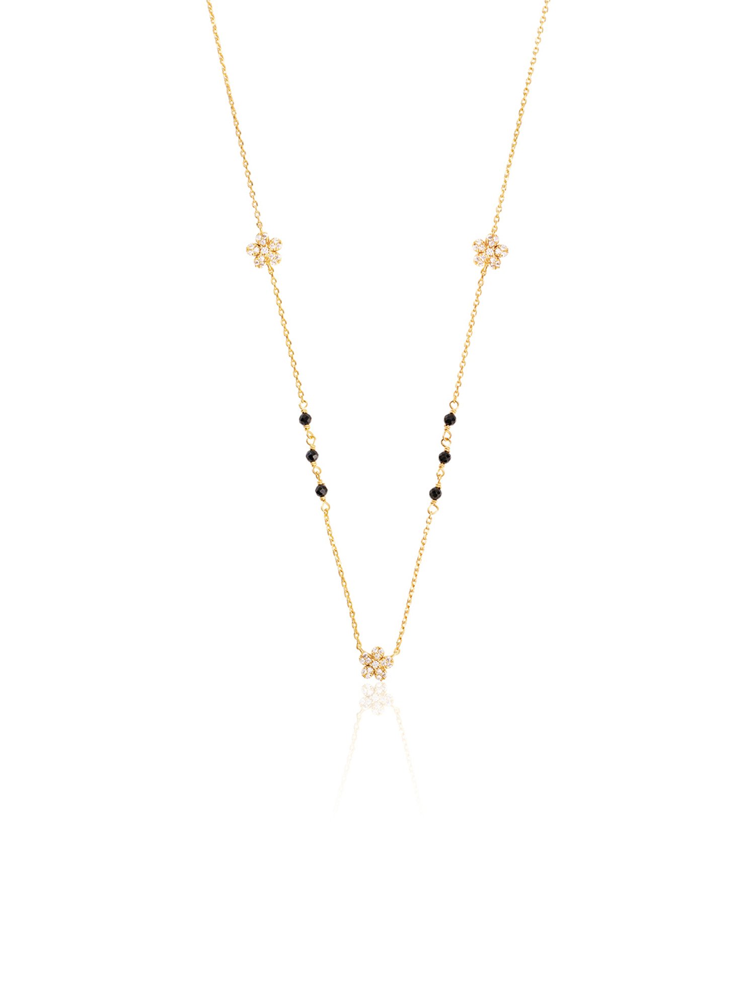 March by FableStreet 92.5 Sterling Silver Floral Mangalsutra for Women