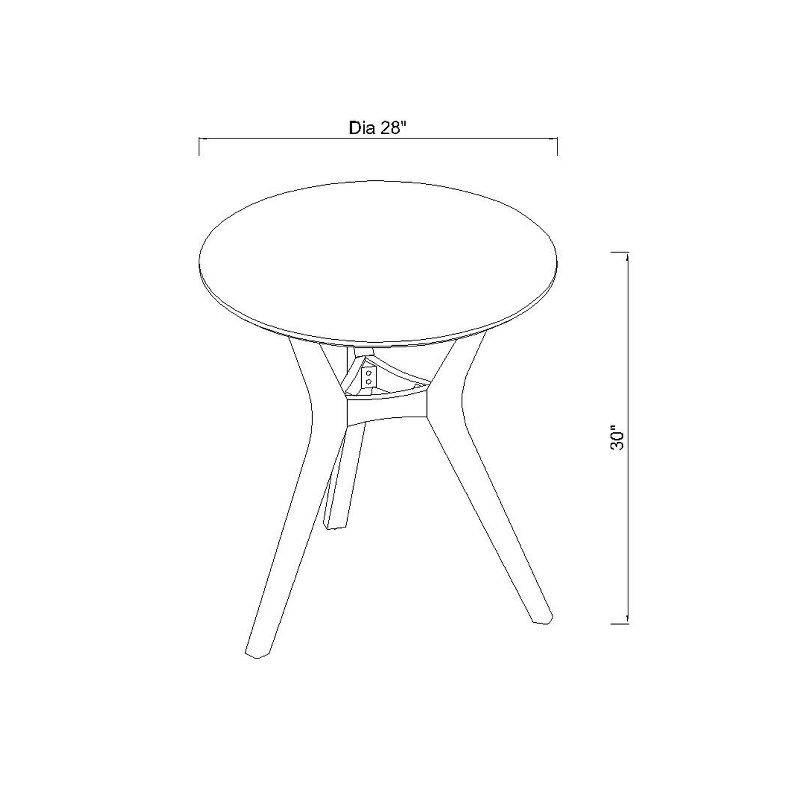 28" Emmond Mid-Century Modern Round Bistro Dining Table White - Project 62™