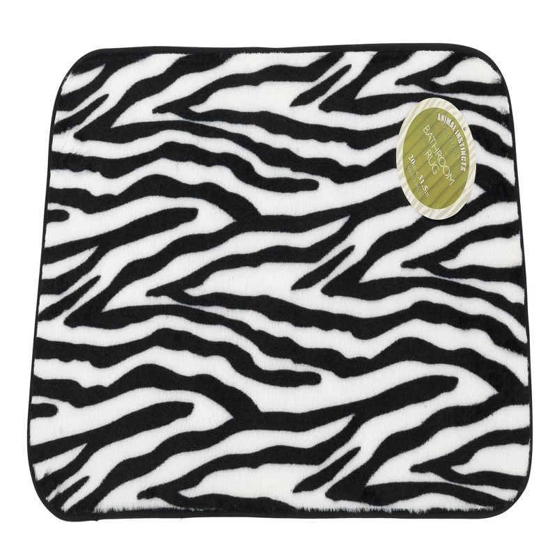 Carnation Home Fashions "Zebra" Faux Fur Bath Mat