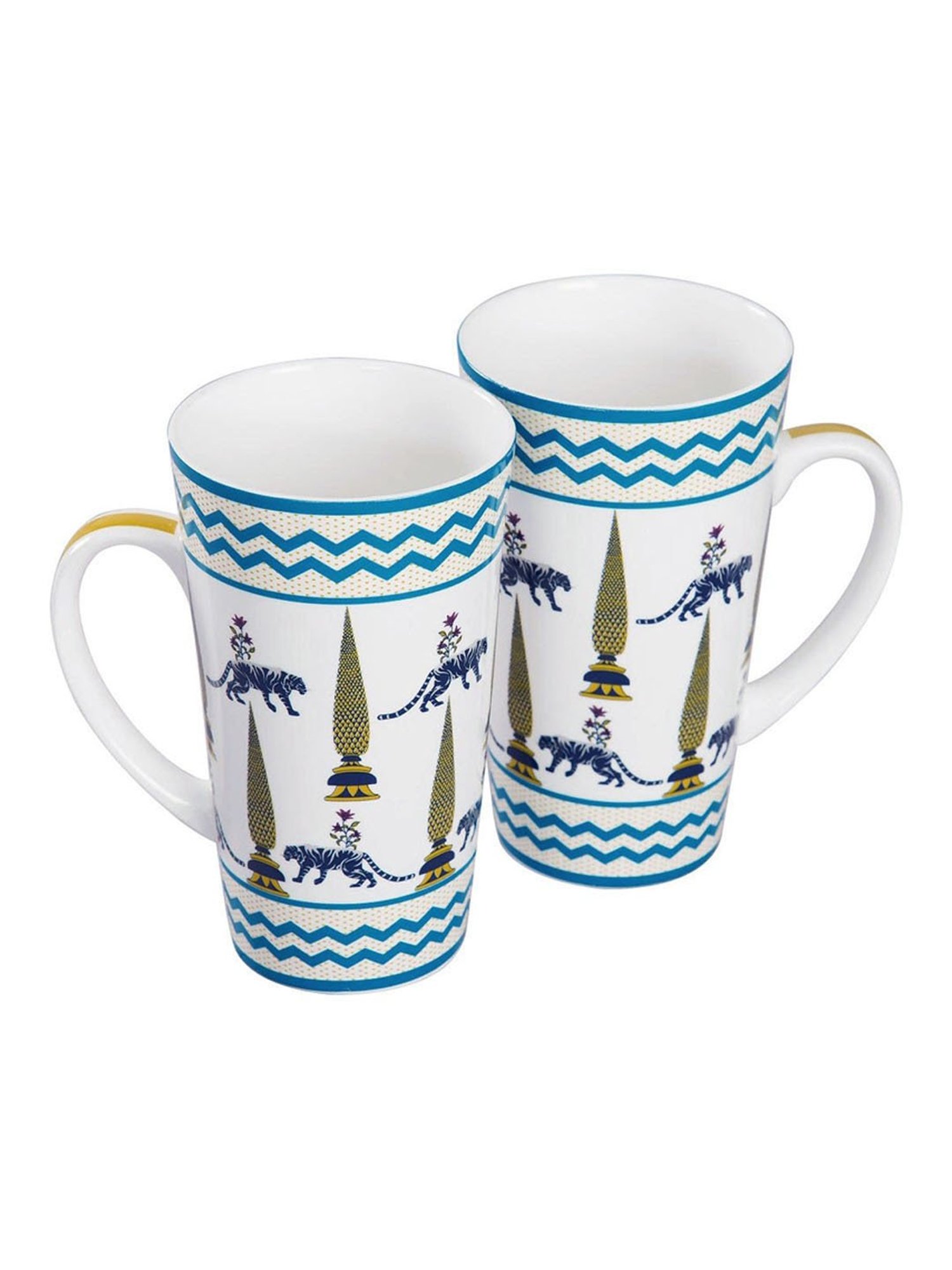 India Circus Set of 2 Big Tumblers - 530 ml each made of Fine Ceramic