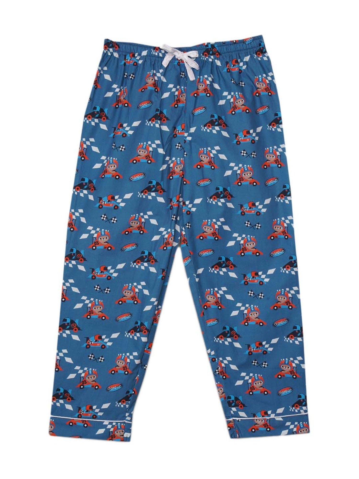 Fluffalump Boys Multicolor Cotton Printed Nightwear Top & Pants Set