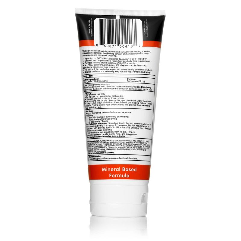 Thinksport Mineral Sunscreen Lotion - SPF 50 - 6oz
