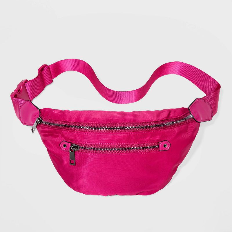 Women's Zip Closure Fanny Pack - A New Day™ Pink