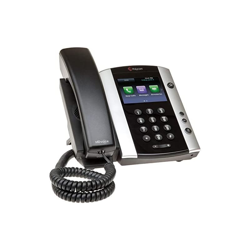 VVX500 VOIP Desk Phone Bundle Power Supply Not Included Renewed