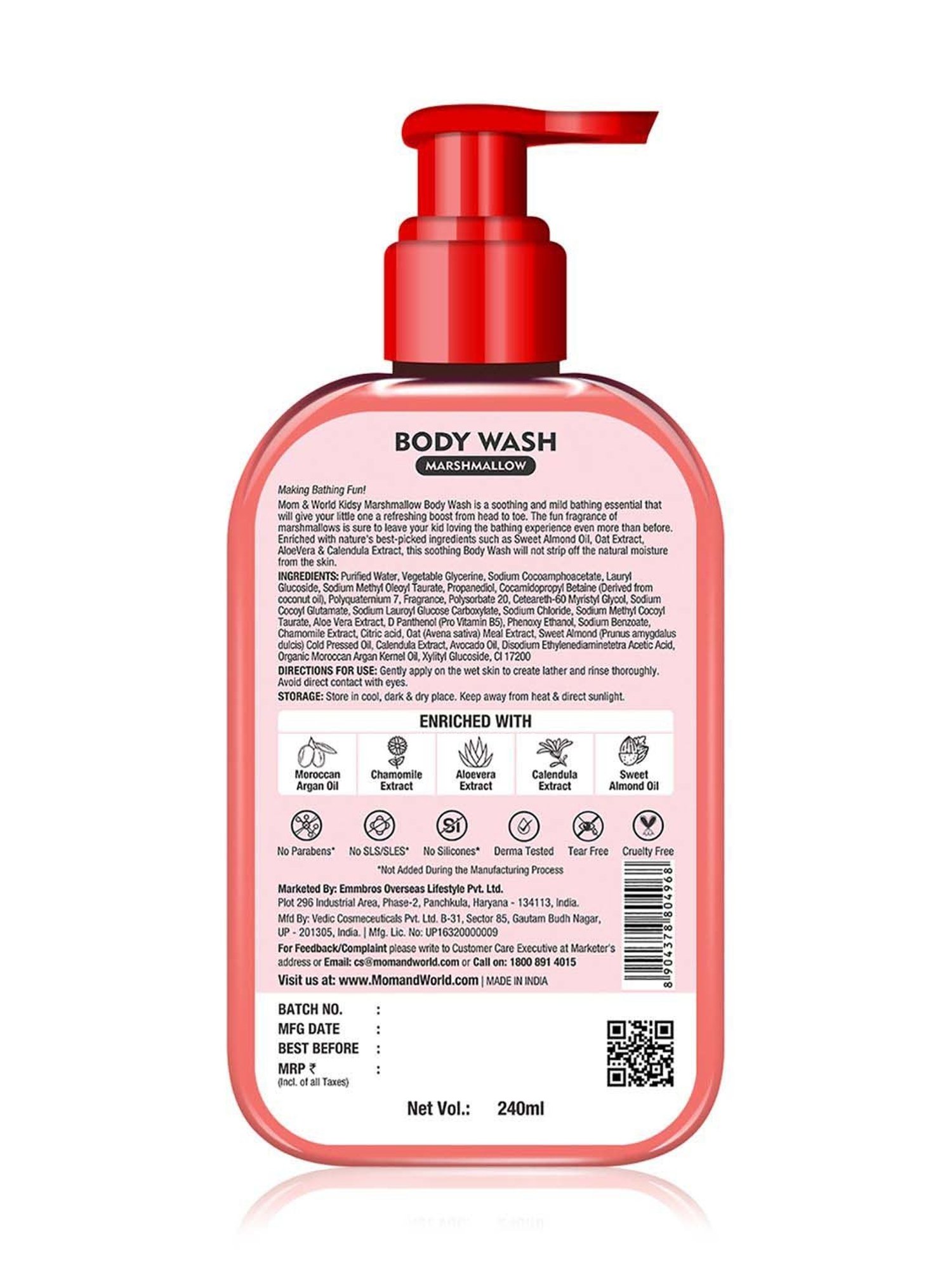 Mom & World Kidsy Marshmallow Body Wash - 240 ml