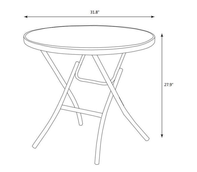 32" Patio Bistro Table - Clear - Room Essentials™