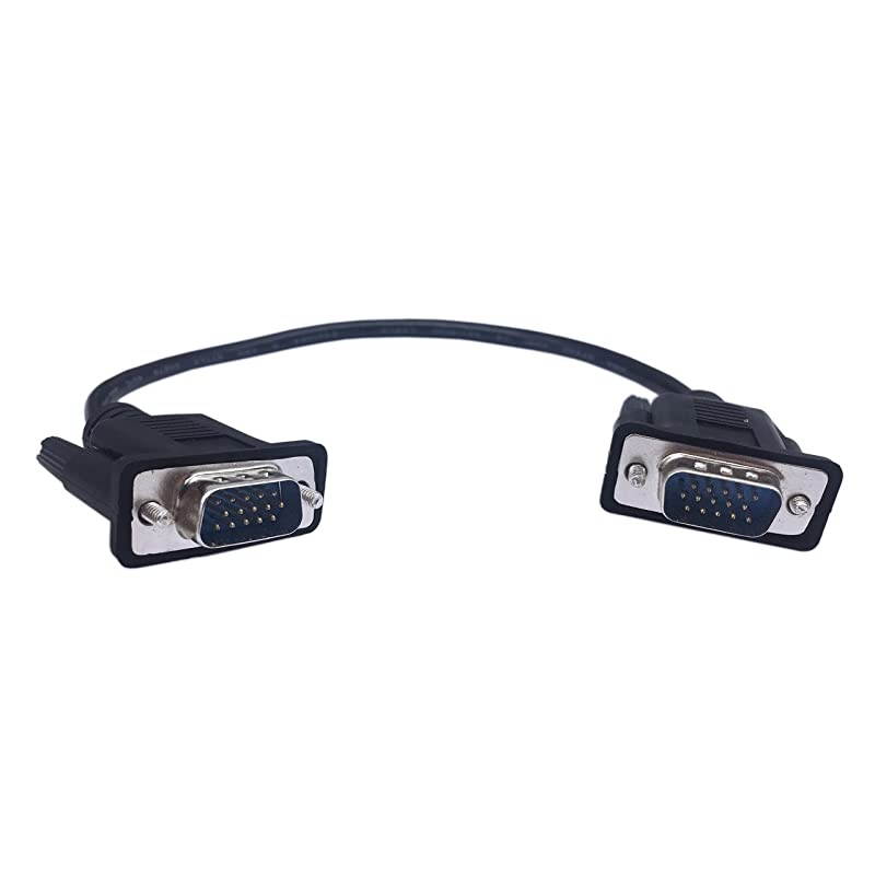 1ft VGA SVGA 15 Pin HD15 Male to Male Adapter Video Monitor Cable for PC Laptop TV Porjectormm
