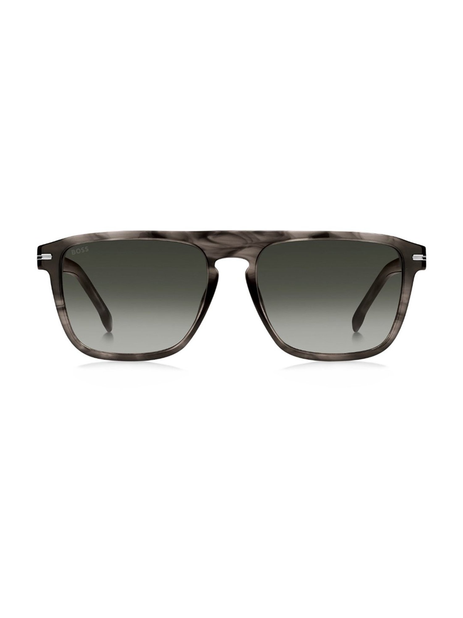 HUGO BOSS Grey Rectangular Sunglasess For Men