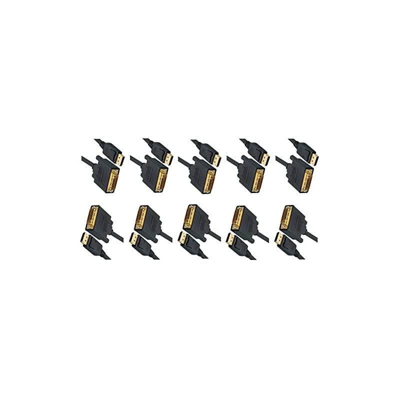 pack 3 Feet DisplayPort to DVI Video Cable DisplayPort Male to DVI Male CNE461644