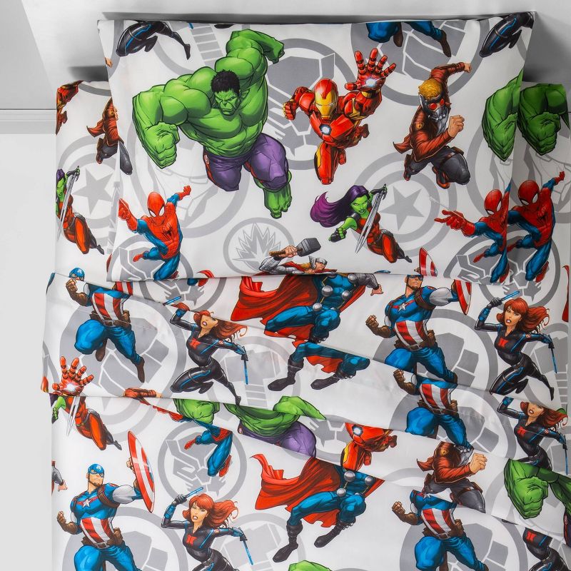 Marvel Avengers Team Twin Sheet Set