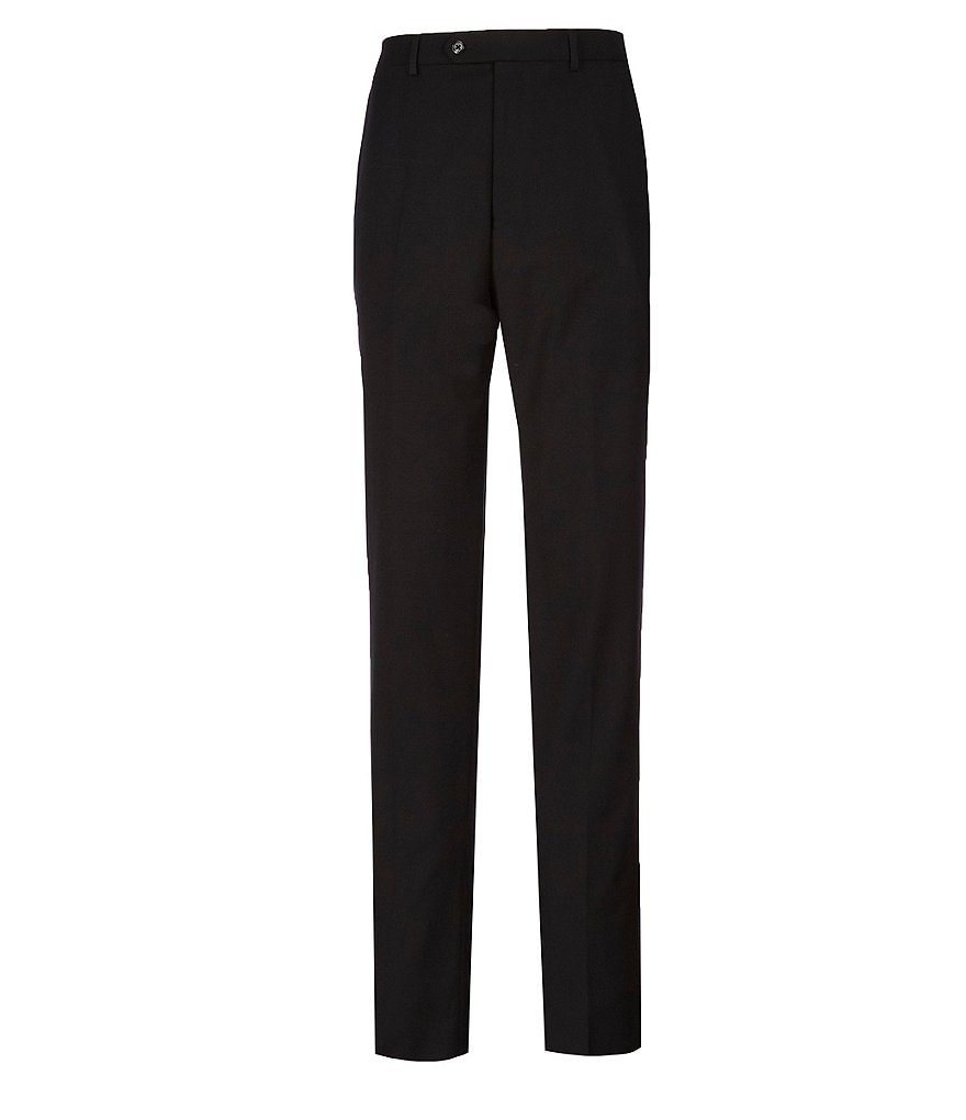 Hart Schaffner Marx New York Tailored Luxe Soft Modern Fit 1005 Wool Flat-Front Dress Pants