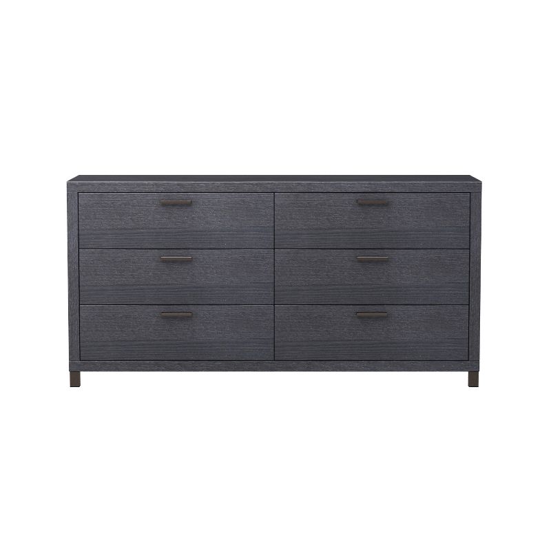 Cary 6 Drawer Chest Black/White - loft607