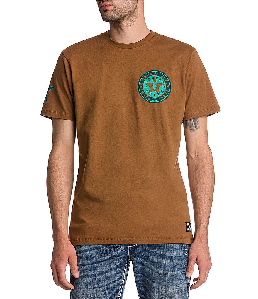 Rock Revival Short-Sleeve Round Star Graphic T-Shirt